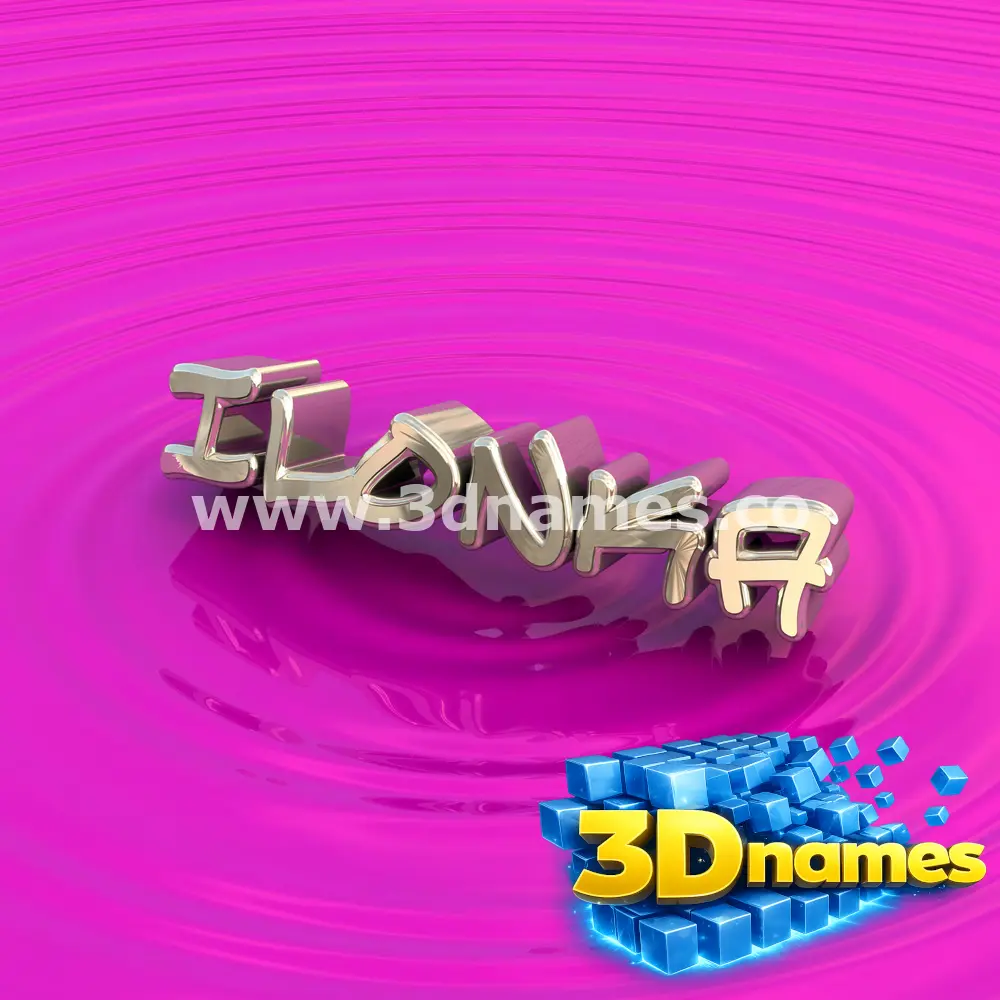 ilonka in Pink Graffiti style - 3D name wallpaper