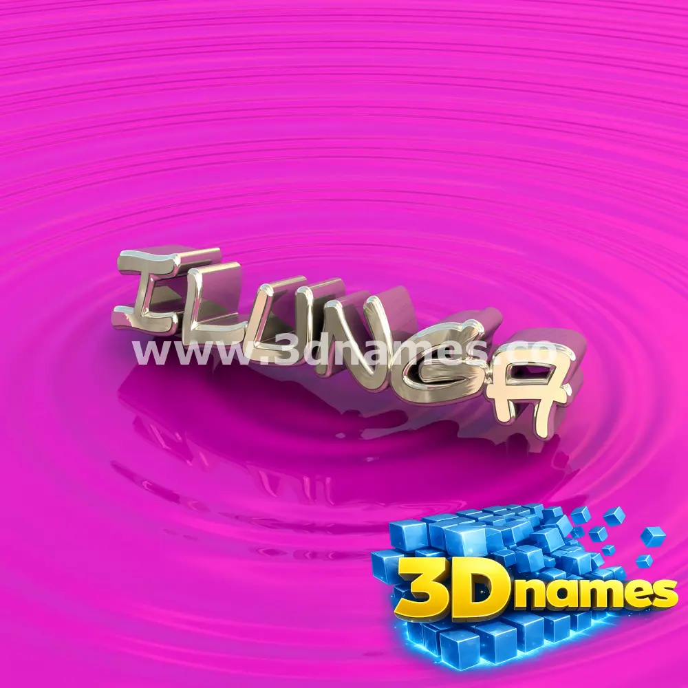 ilunga in Pink Graffiti style - 3D name wallpaper