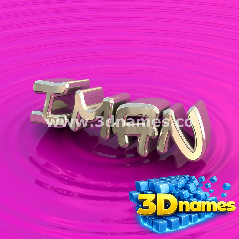 iman in Pink Graffiti style - 3D name wallpaper