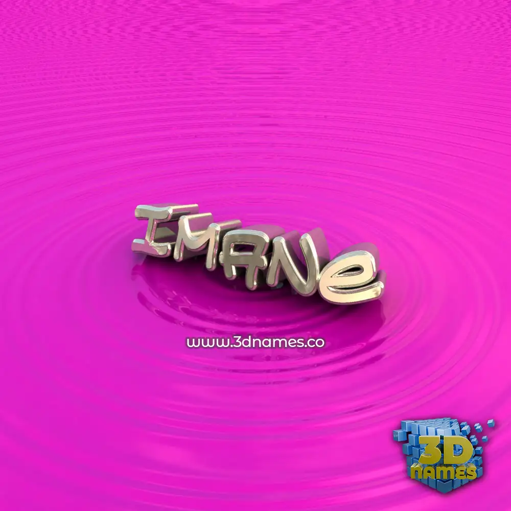 imane in Pink Graffiti style - 3D name wallpaper