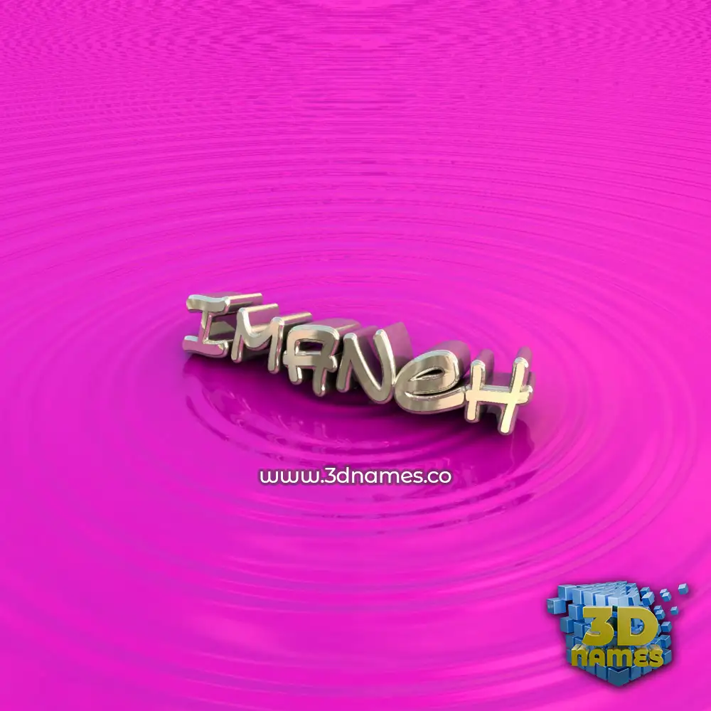imaneh in Pink Graffiti style - 3D name wallpaper