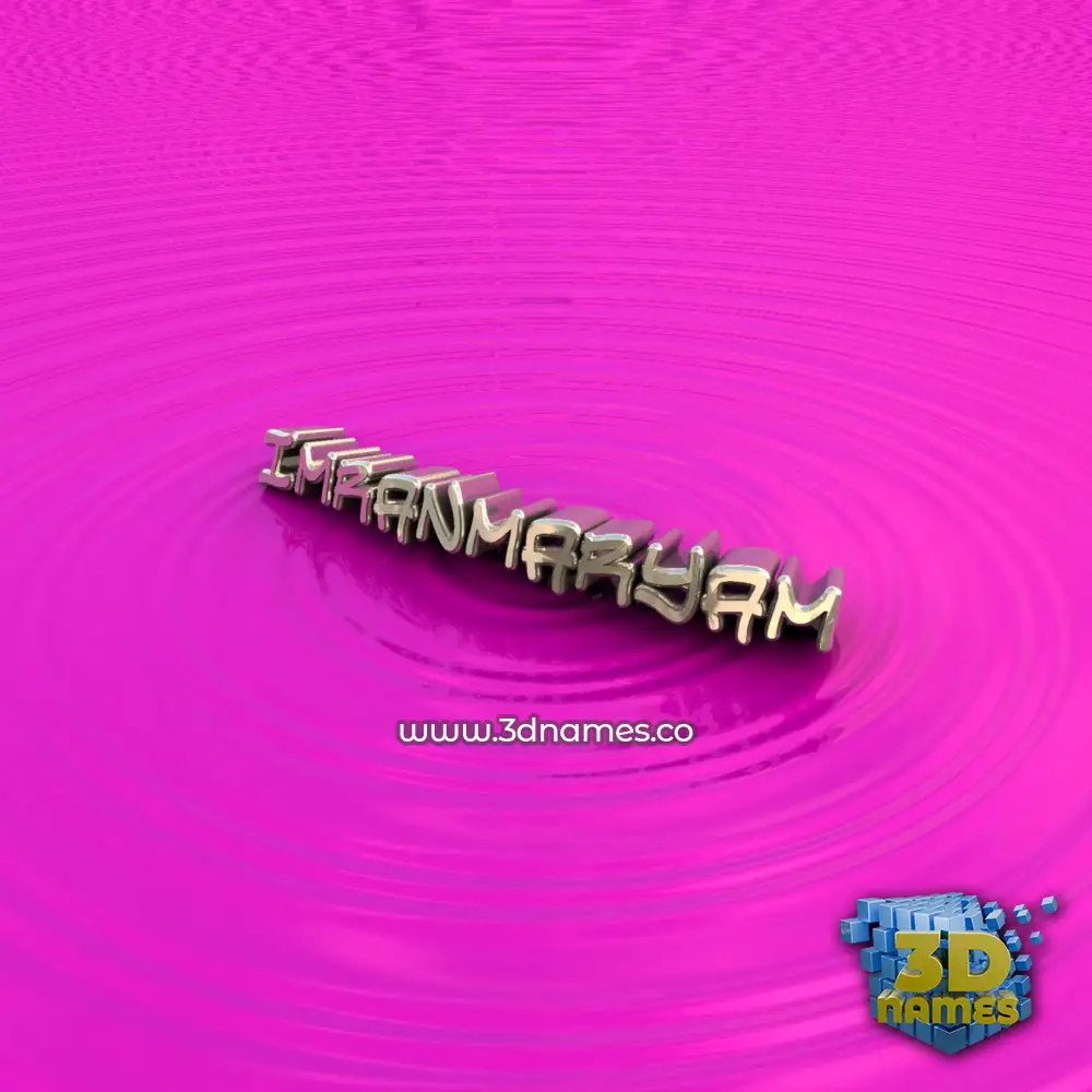 imranmaryam in Pink Graffiti style - 3D name wallpaper
