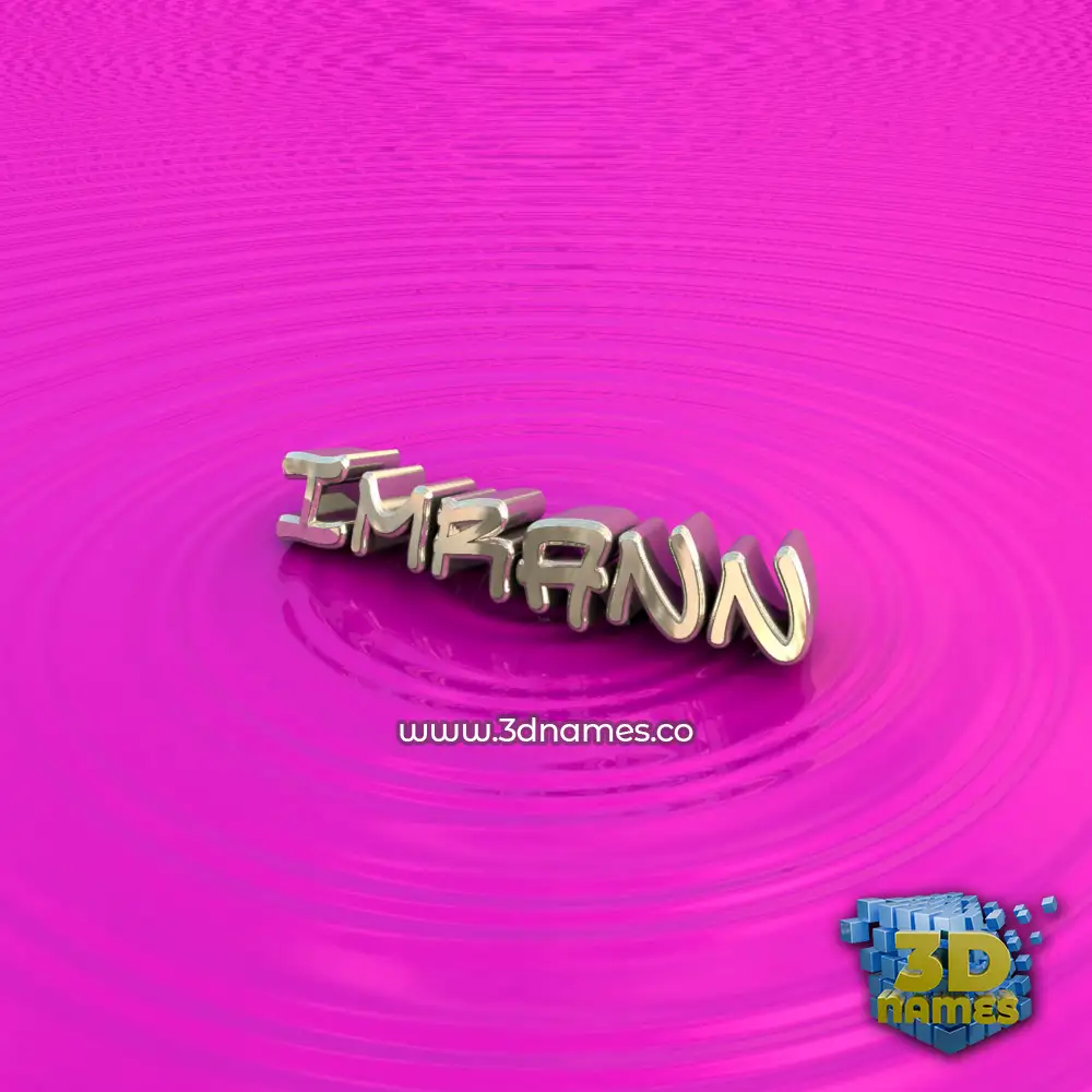 imrann in Pink Graffiti style - 3D name wallpaper