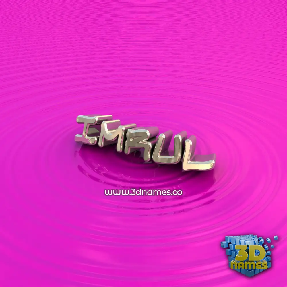 imrul in Pink Graffiti style - 3D name wallpaper