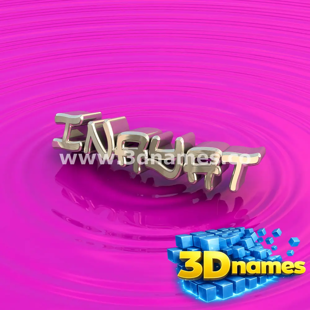inayat in Pink Graffiti style - 3D name wallpaper