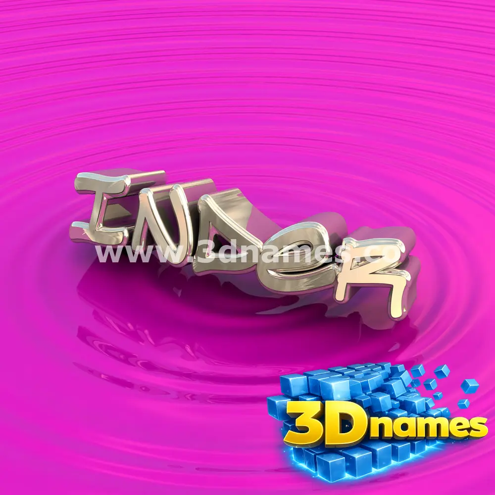 inder in Pink Graffiti style - 3D name wallpaper