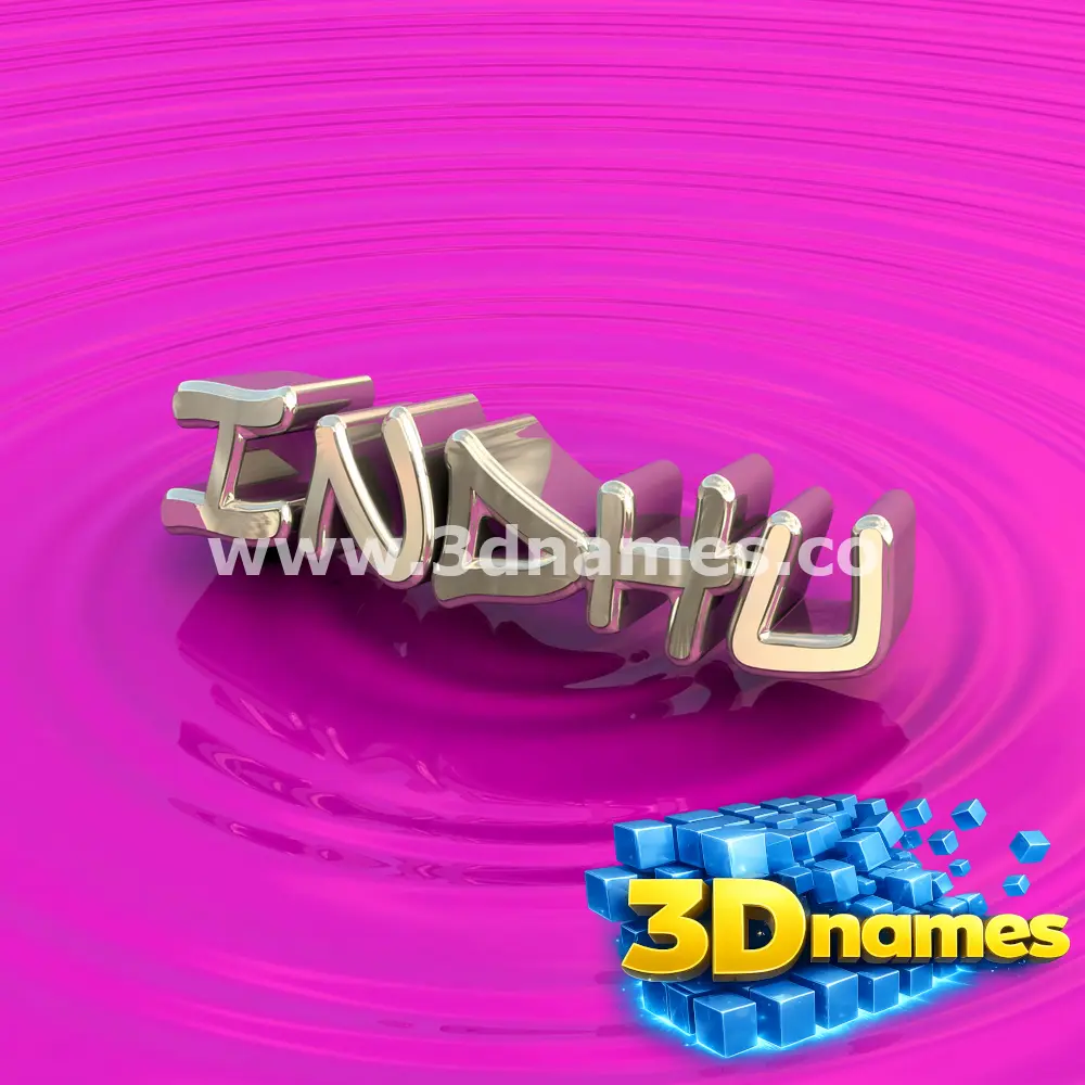 indhu in Pink Graffiti style - 3D name wallpaper