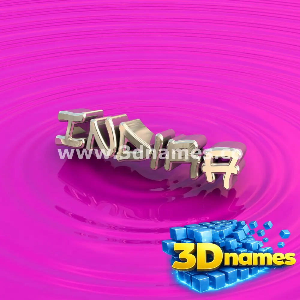 indira in Pink Graffiti style - 3D name wallpaper