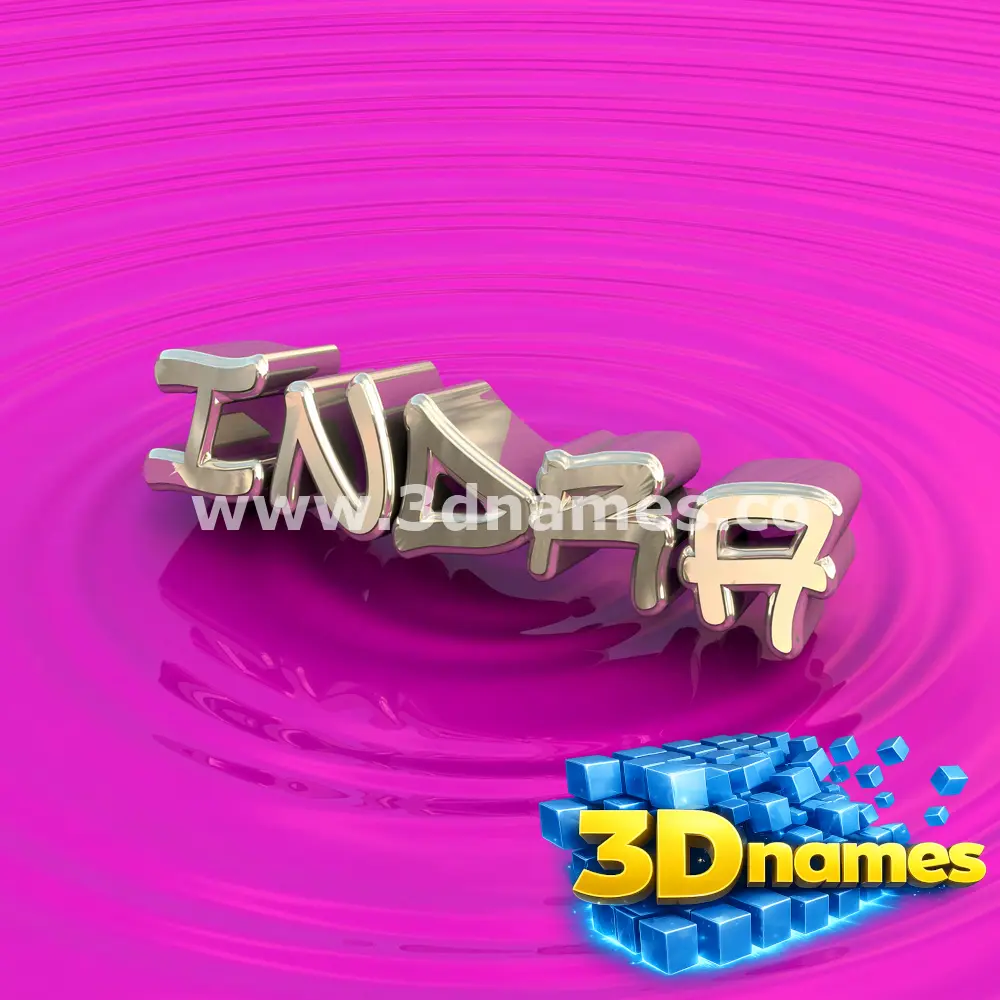 indra in Pink Graffiti style - 3D name wallpaper