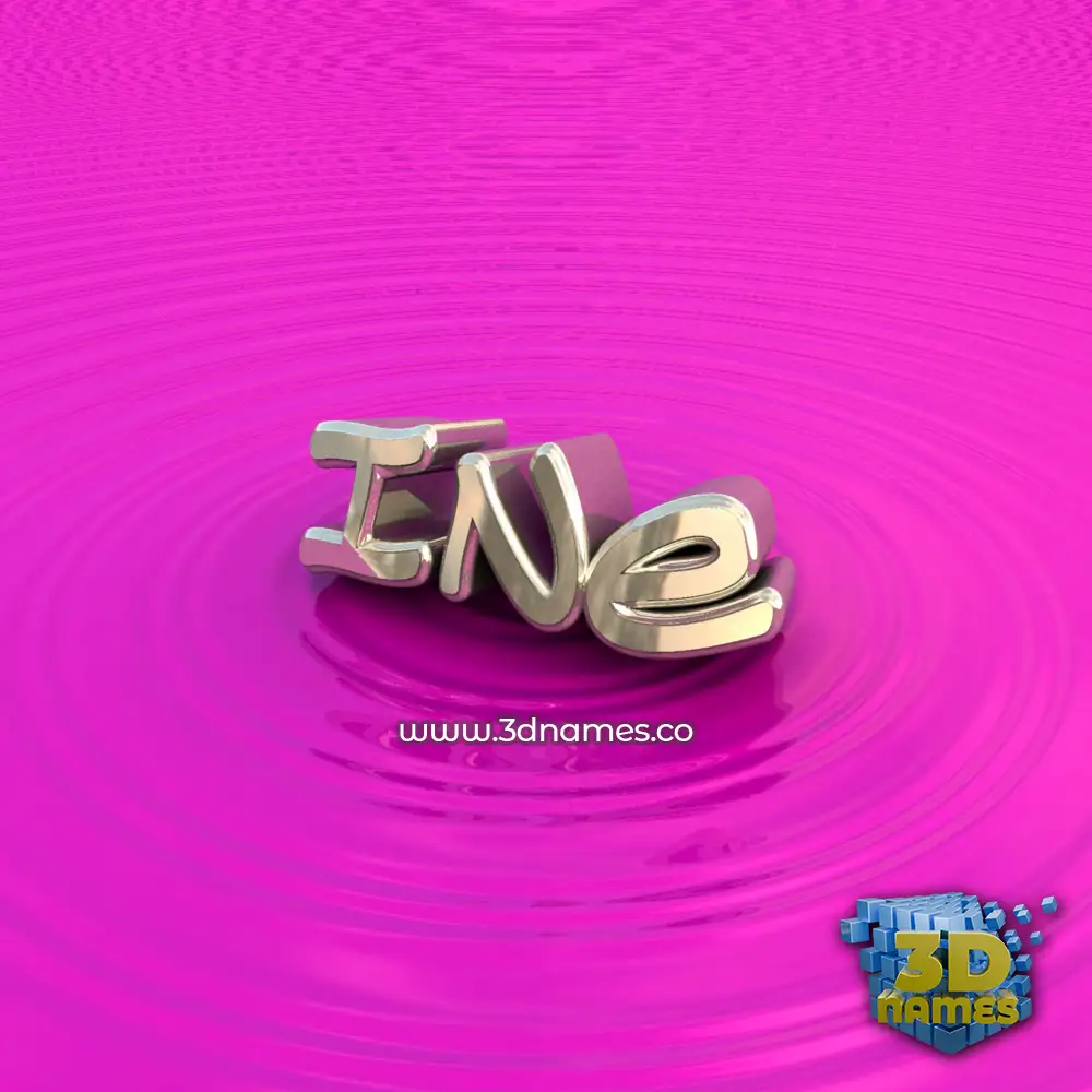 ine in Pink Graffiti style - 3D name wallpaper