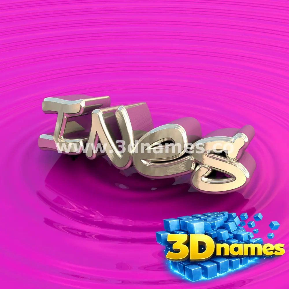 ines in Pink Graffiti style - 3D name wallpaper