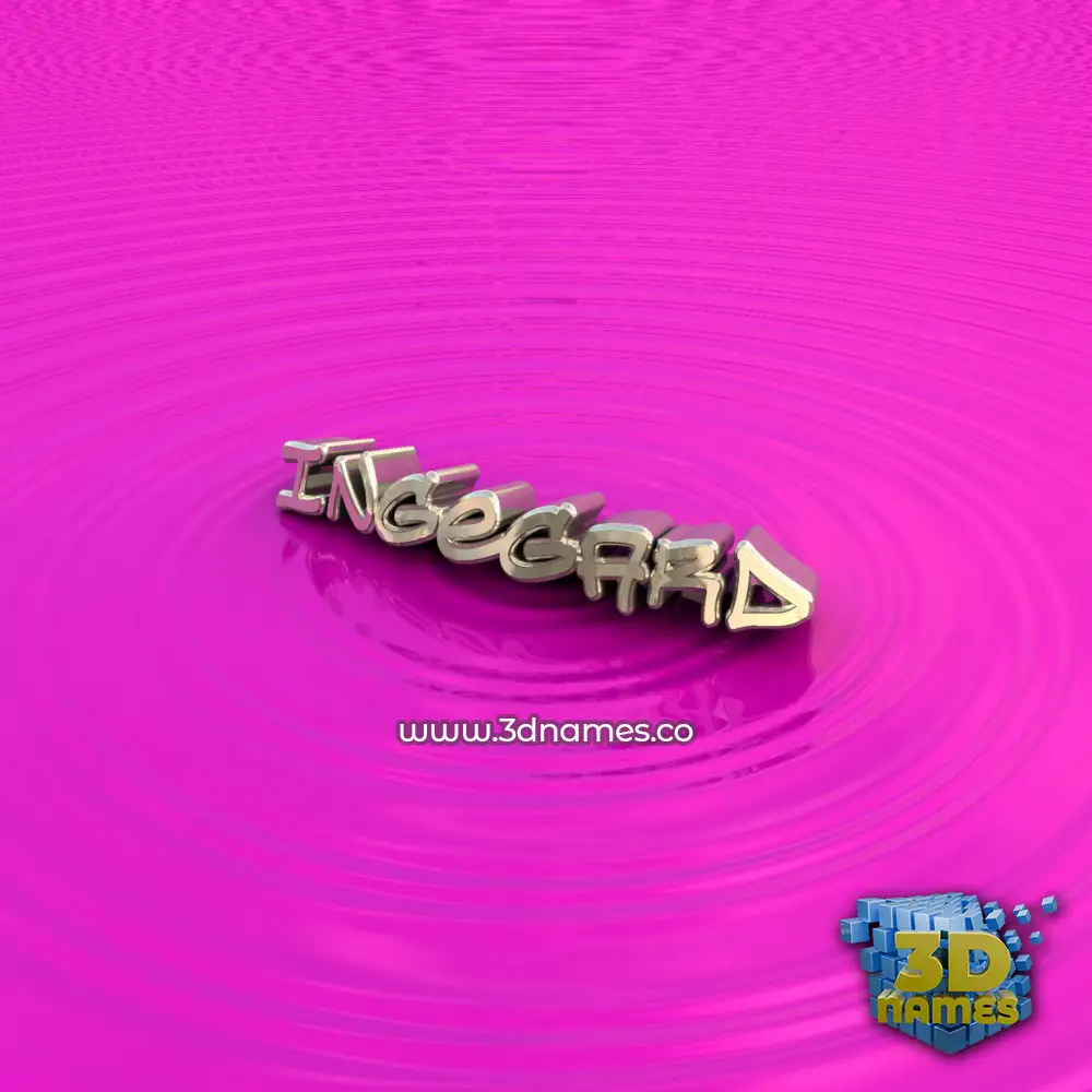 ingegard in Pink Graffiti style - 3D name wallpaper
