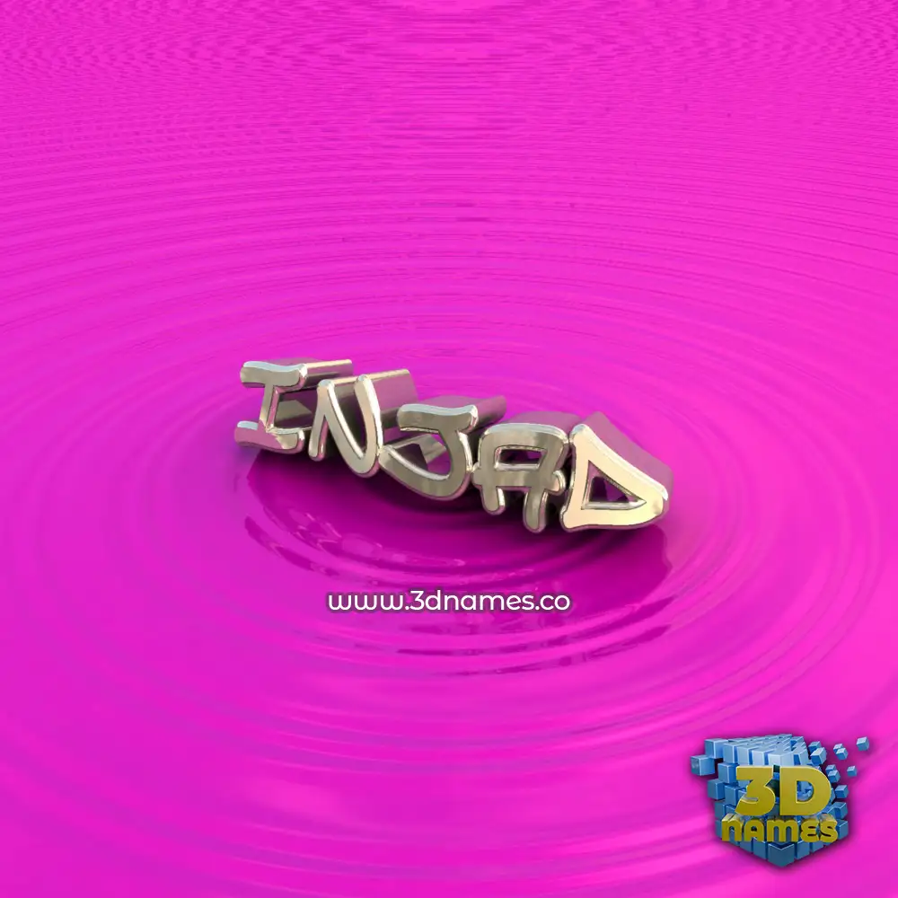 injad in Pink Graffiti style - 3D name wallpaper