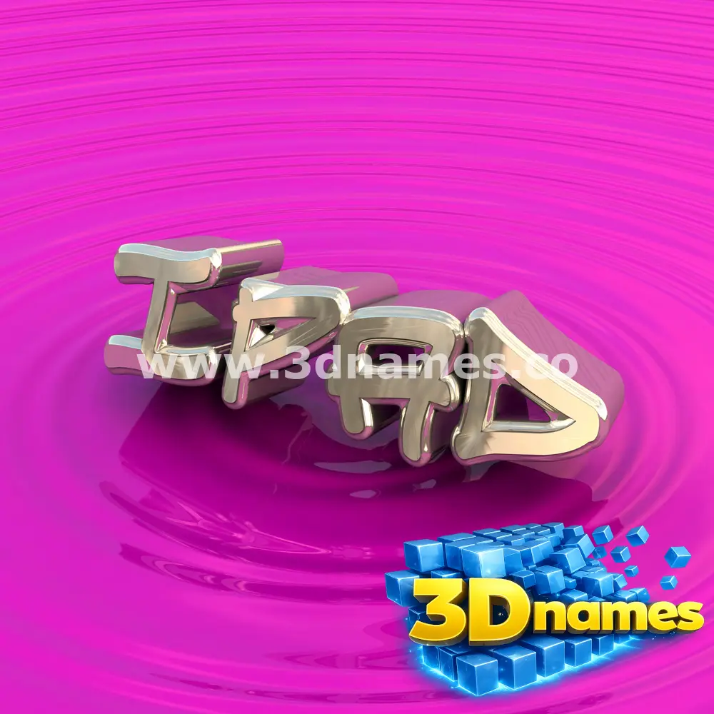 ipad in Pink Graffiti style - 3D name wallpaper