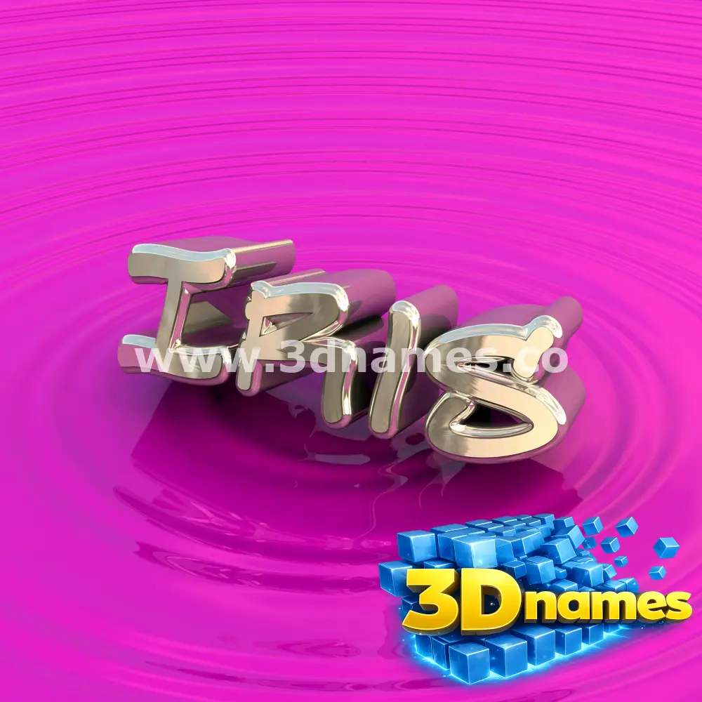 iris in Pink Graffiti style - 3D name wallpaper