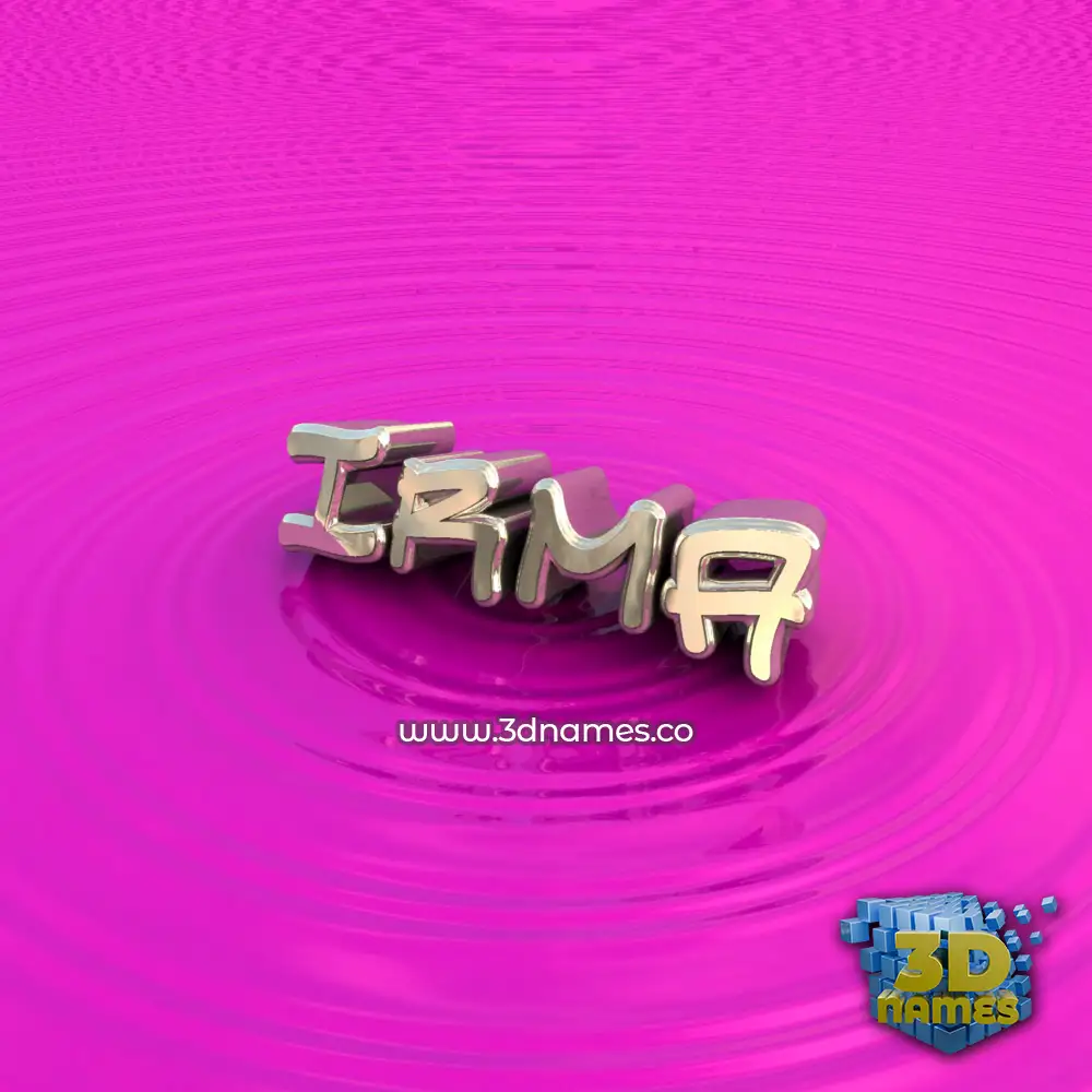 irma in Pink Graffiti style - 3D name wallpaper