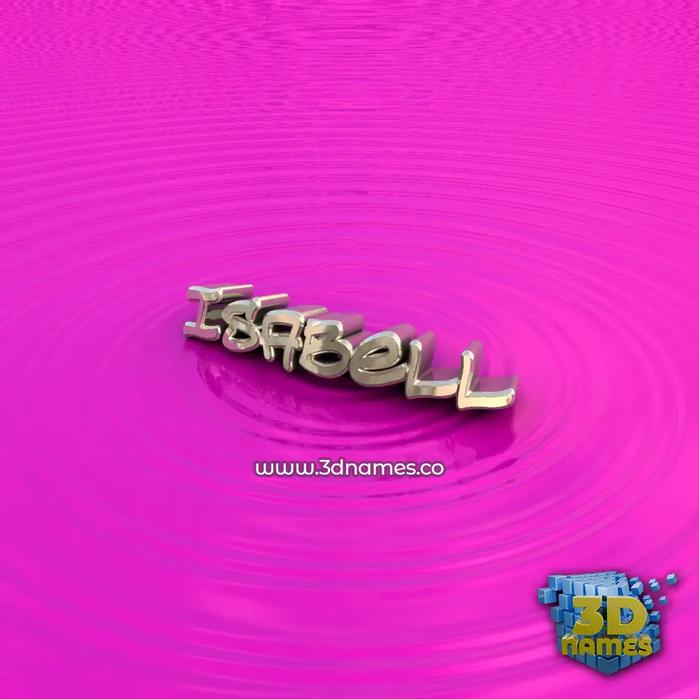 isabell in Pink Graffiti style - 3D name wallpaper