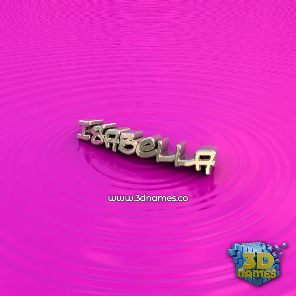 isabella in Pink Graffiti style - 3D name wallpaper