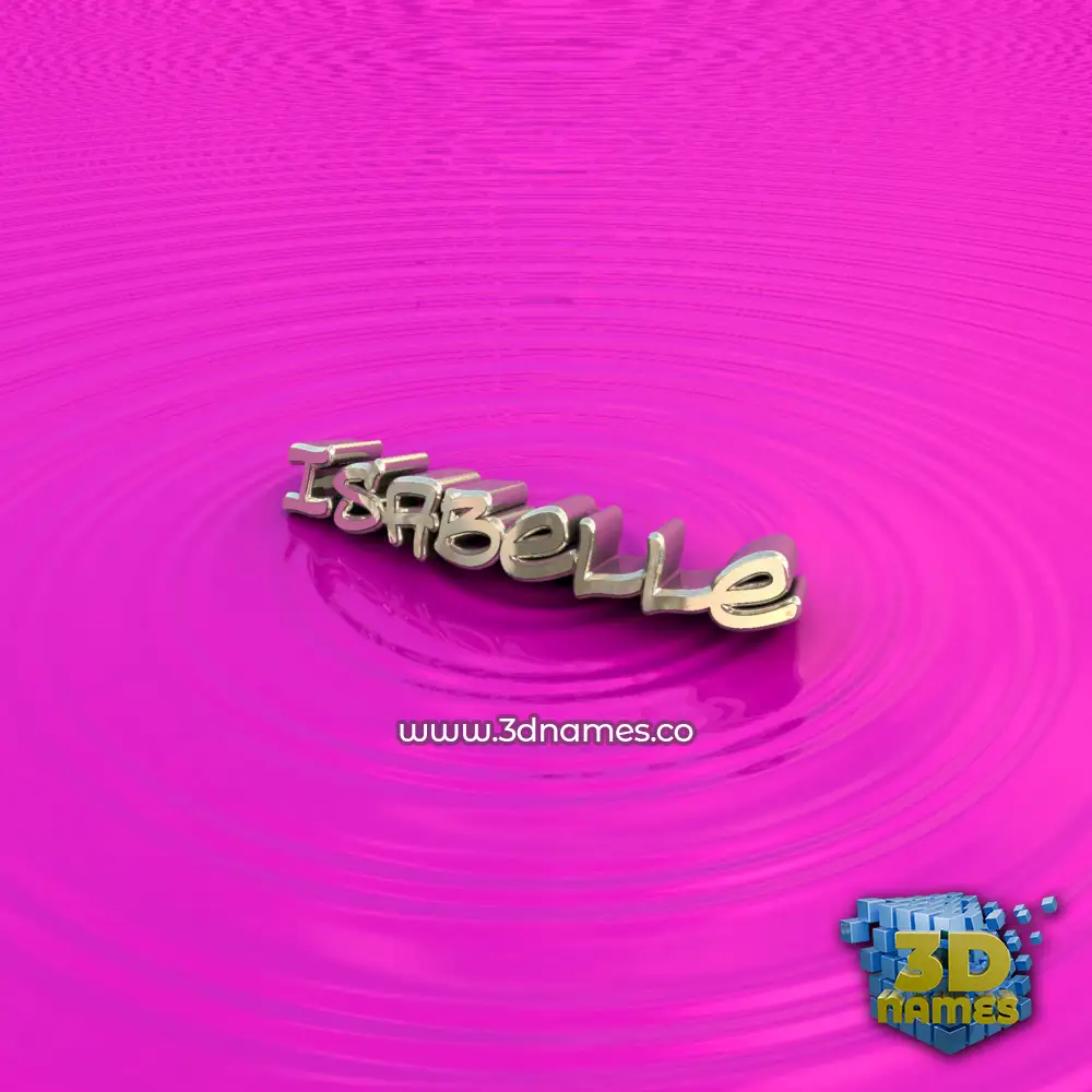 isabelle in Pink Graffiti style - 3D name wallpaper