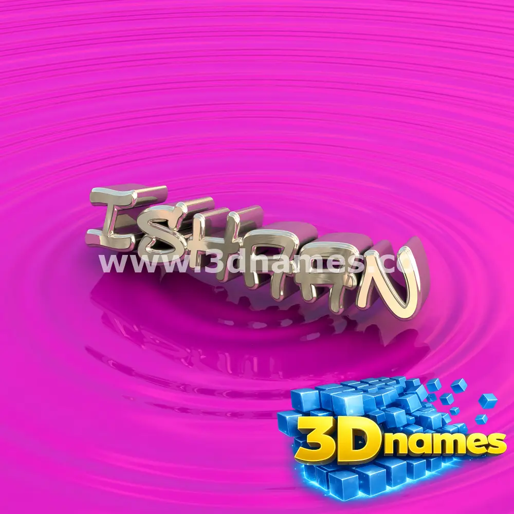 ishaan in Pink Graffiti style - 3D name wallpaper
