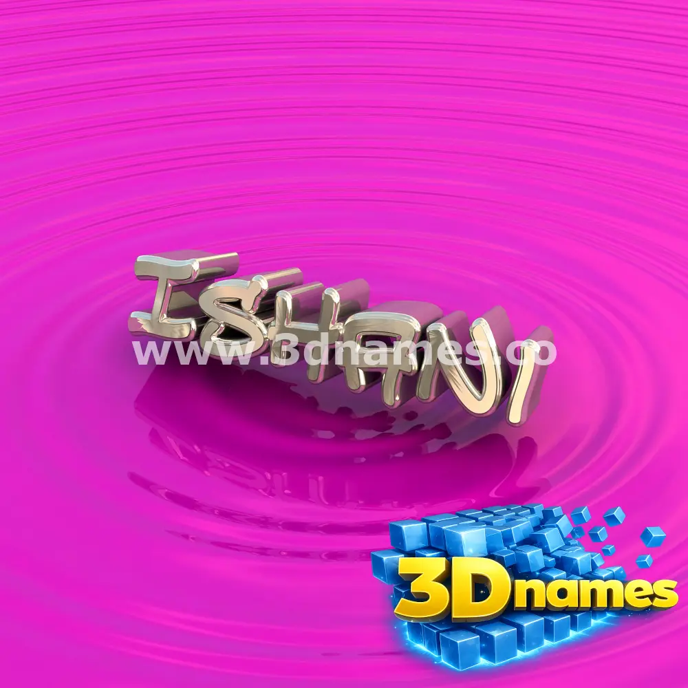 ishani in Pink Graffiti style - 3D name wallpaper