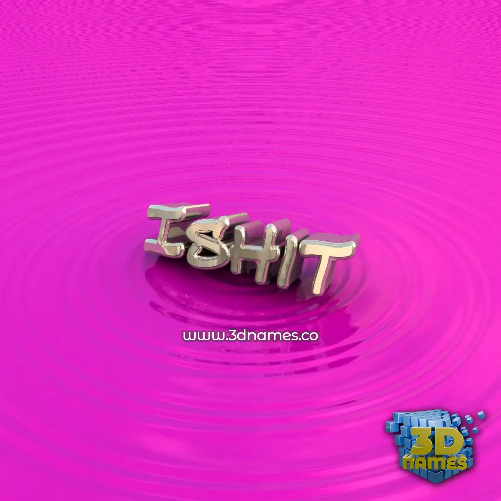 ishit in Pink Graffiti style - 3D name wallpaper