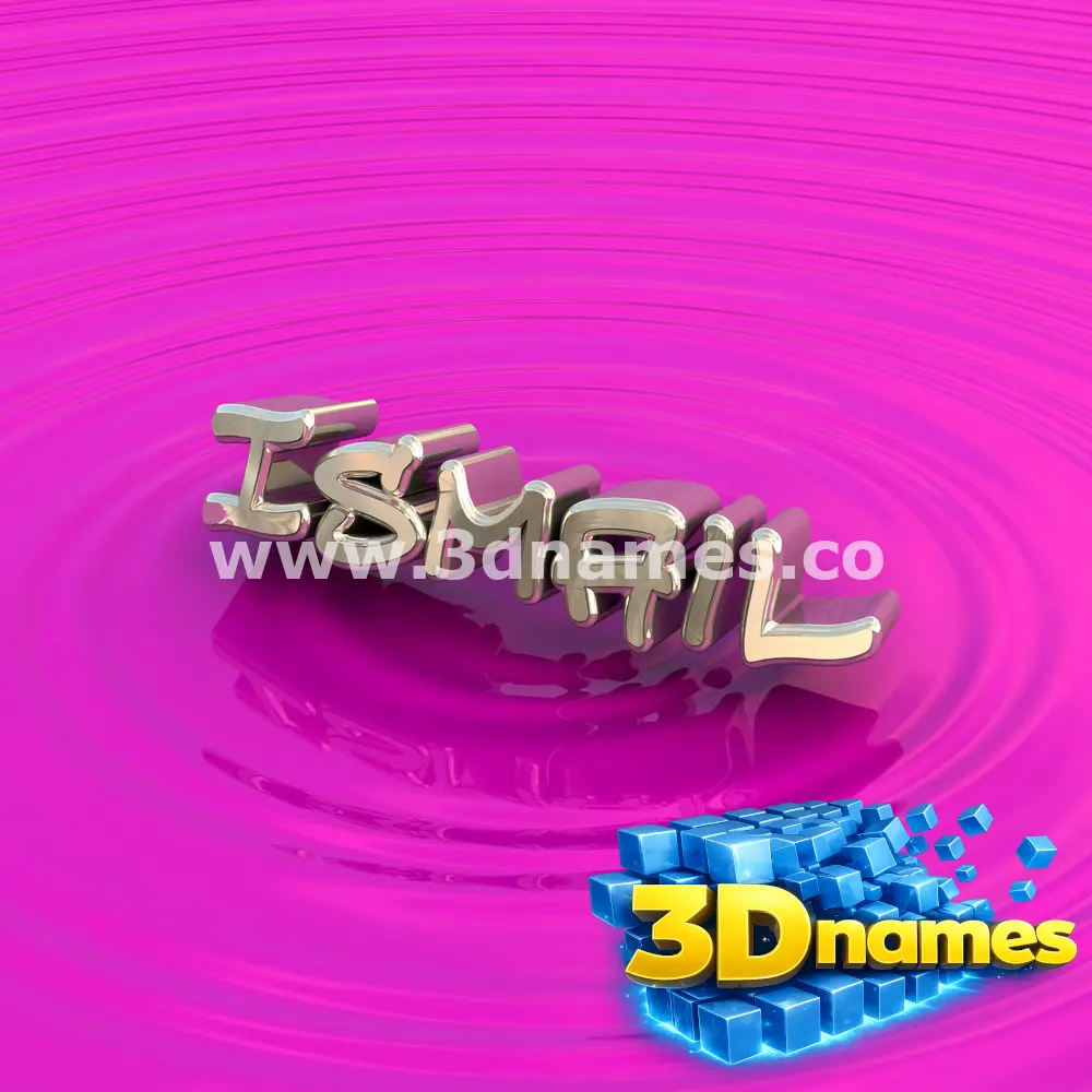ismail in Pink Graffiti style - 3D name wallpaper