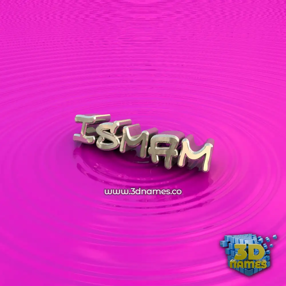 ismam in Pink Graffiti style - 3D name wallpaper