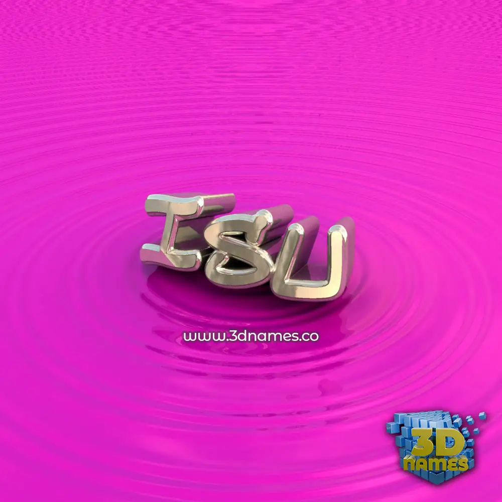 isu in Pink Graffiti style - 3D name wallpaper