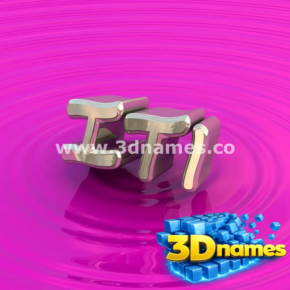 iti in Pink Graffiti style - 3D name wallpaper