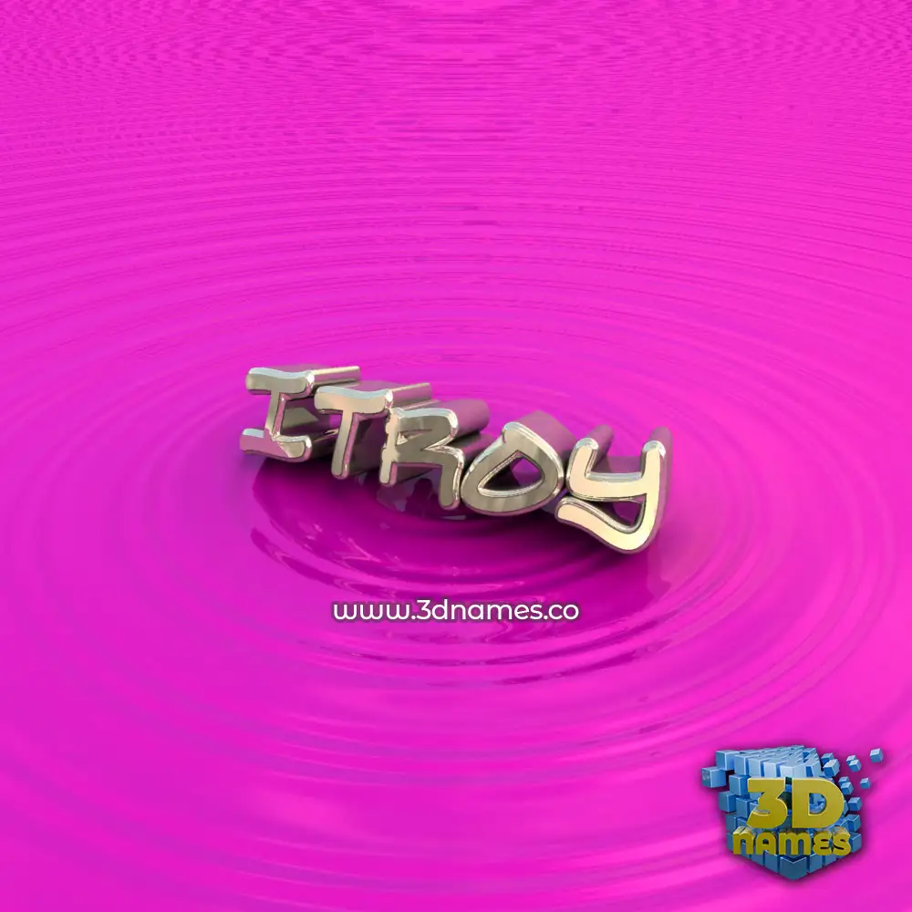 itroy in Pink Graffiti style - 3D name wallpaper
