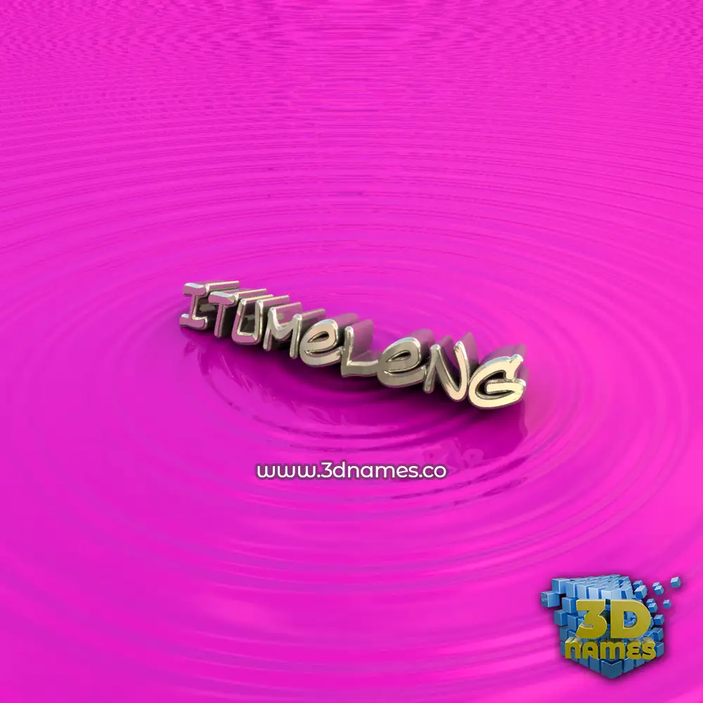 itumeleng in Pink Graffiti style - 3D name wallpaper