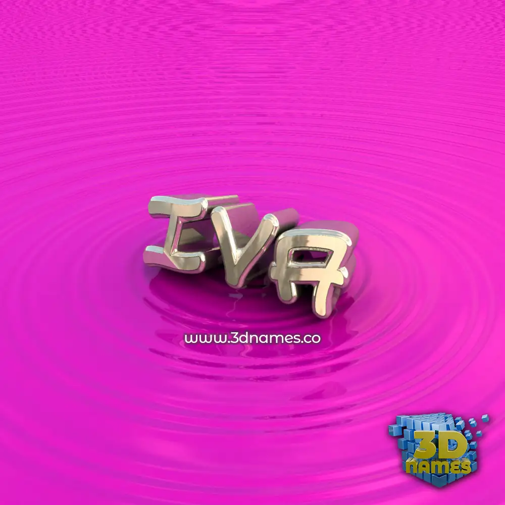 iva in Pink Graffiti style - 3D name wallpaper