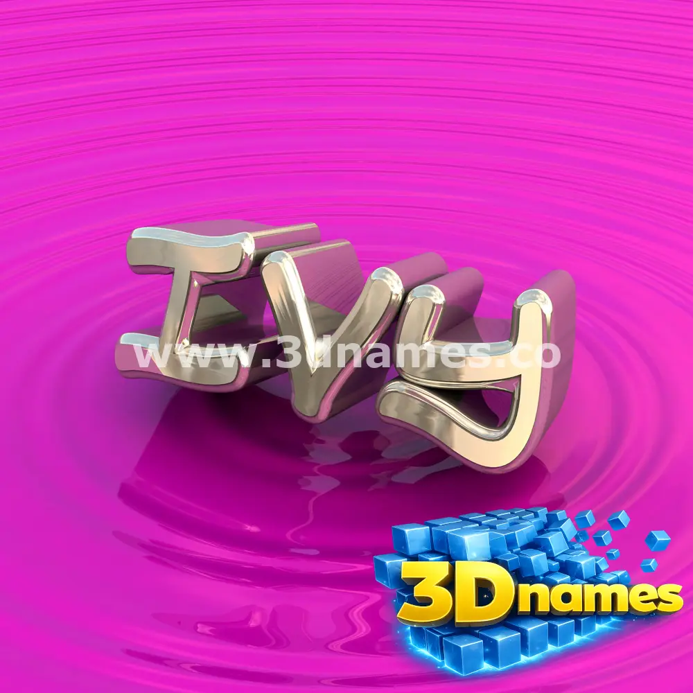 ivy in Pink Graffiti style - 3D name wallpaper