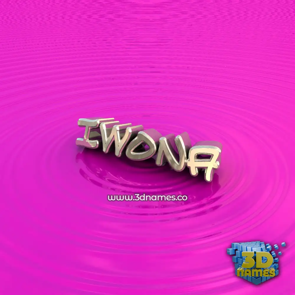 iwona in Pink Graffiti style - 3D name wallpaper