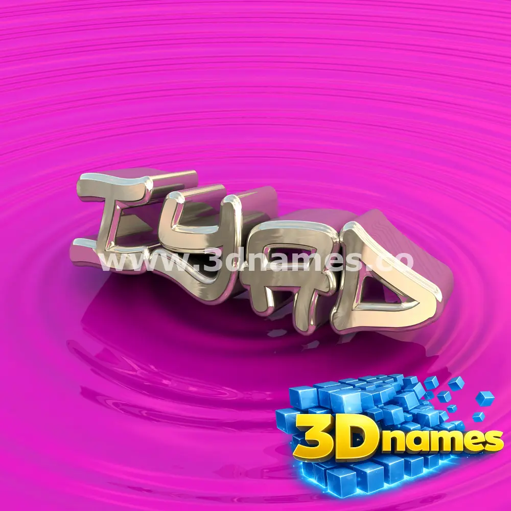 iyad in Pink Graffiti style - 3D name wallpaper