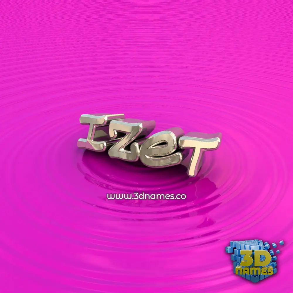 izet in Pink Graffiti style - 3D name wallpaper