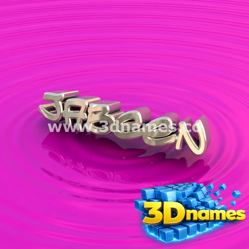 jabeen in Pink Graffiti style - 3D name wallpaper