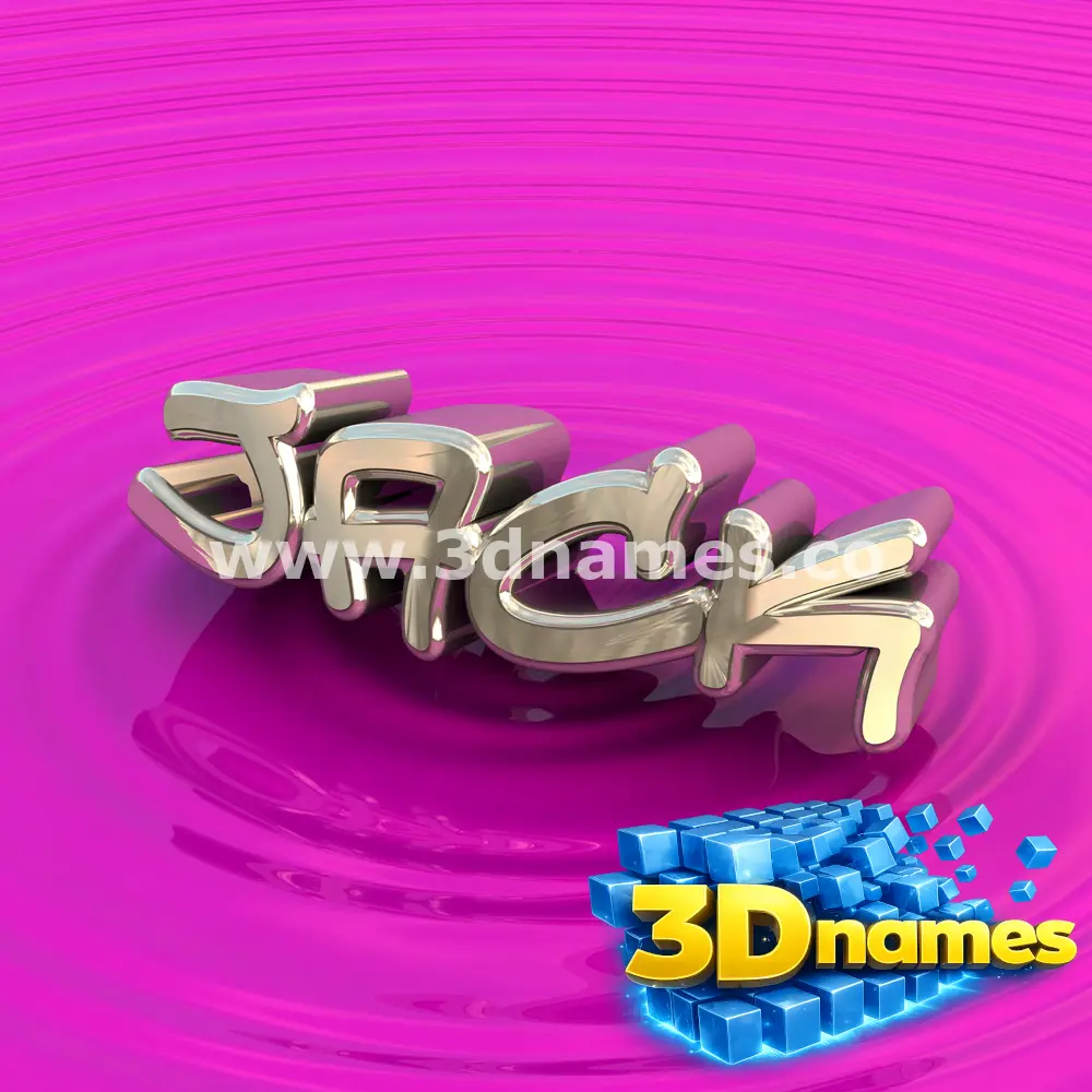 jack in Pink Graffiti style - 3D name wallpaper