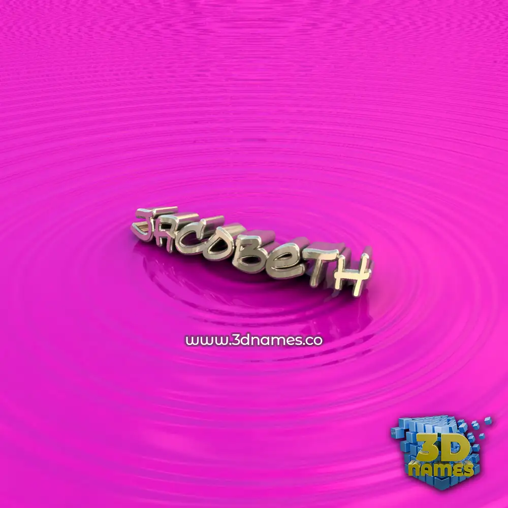 jacobeth in Pink Graffiti style - 3D name wallpaper