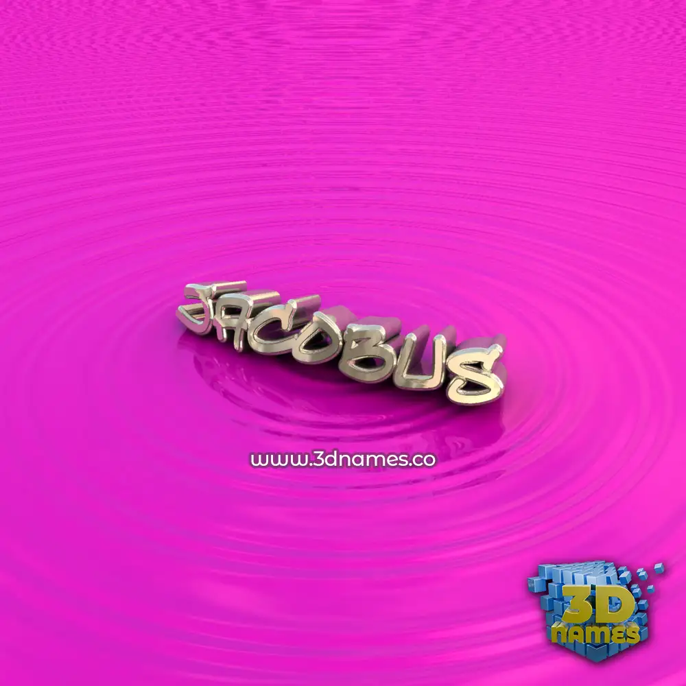 jacobus in Pink Graffiti style - 3D name wallpaper