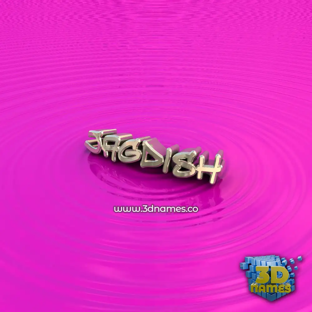 jagdish in Pink Graffiti style - 3D name wallpaper