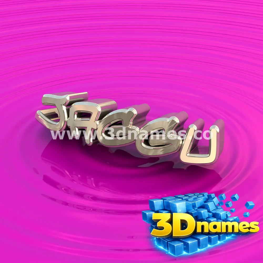 jaggu in Pink Graffiti style - 3D name wallpaper