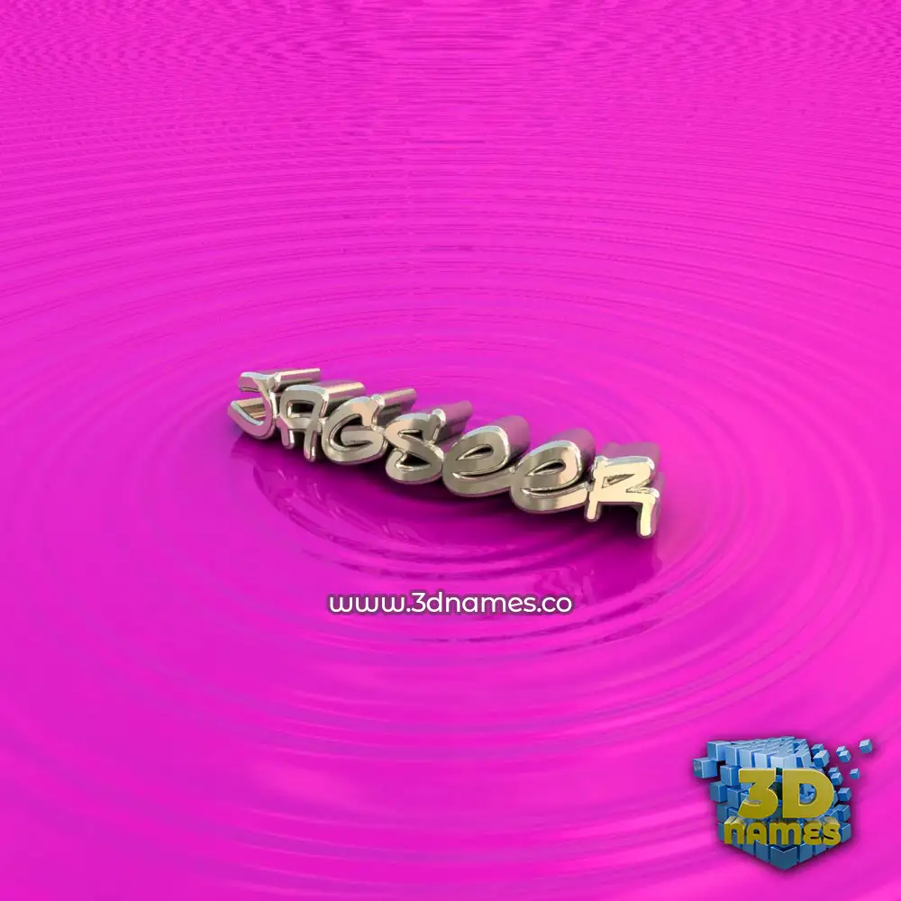 jagseer in Pink Graffiti style - 3D name wallpaper