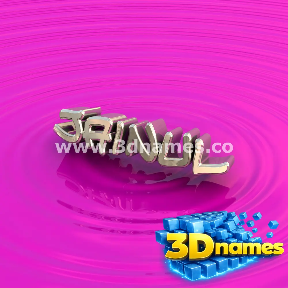 jainul in Pink Graffiti style - 3D name wallpaper