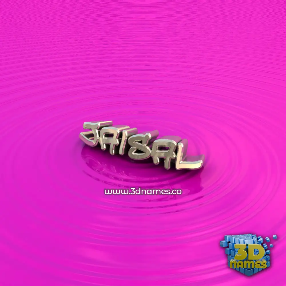 jaisal in Pink Graffiti style - 3D name wallpaper
