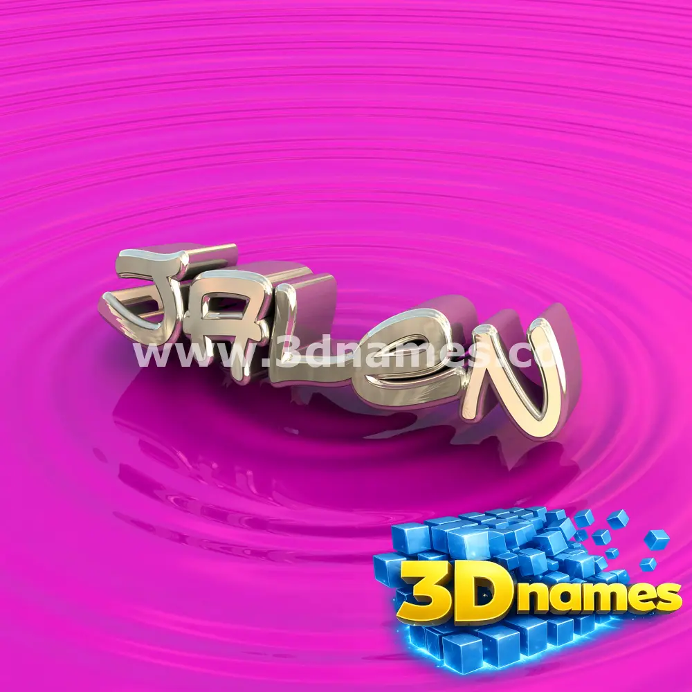 jalen in Pink Graffiti style - 3D name wallpaper