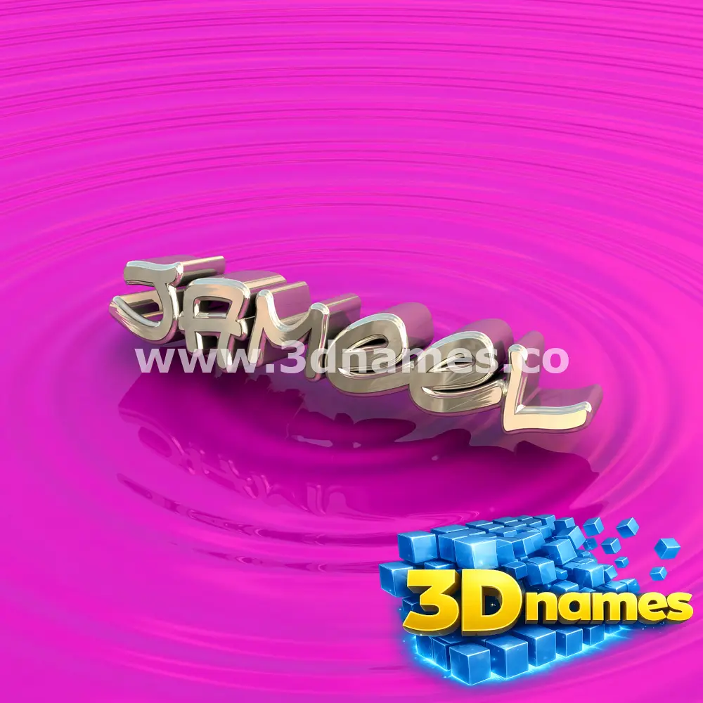 jameel in Pink Graffiti style - 3D name wallpaper