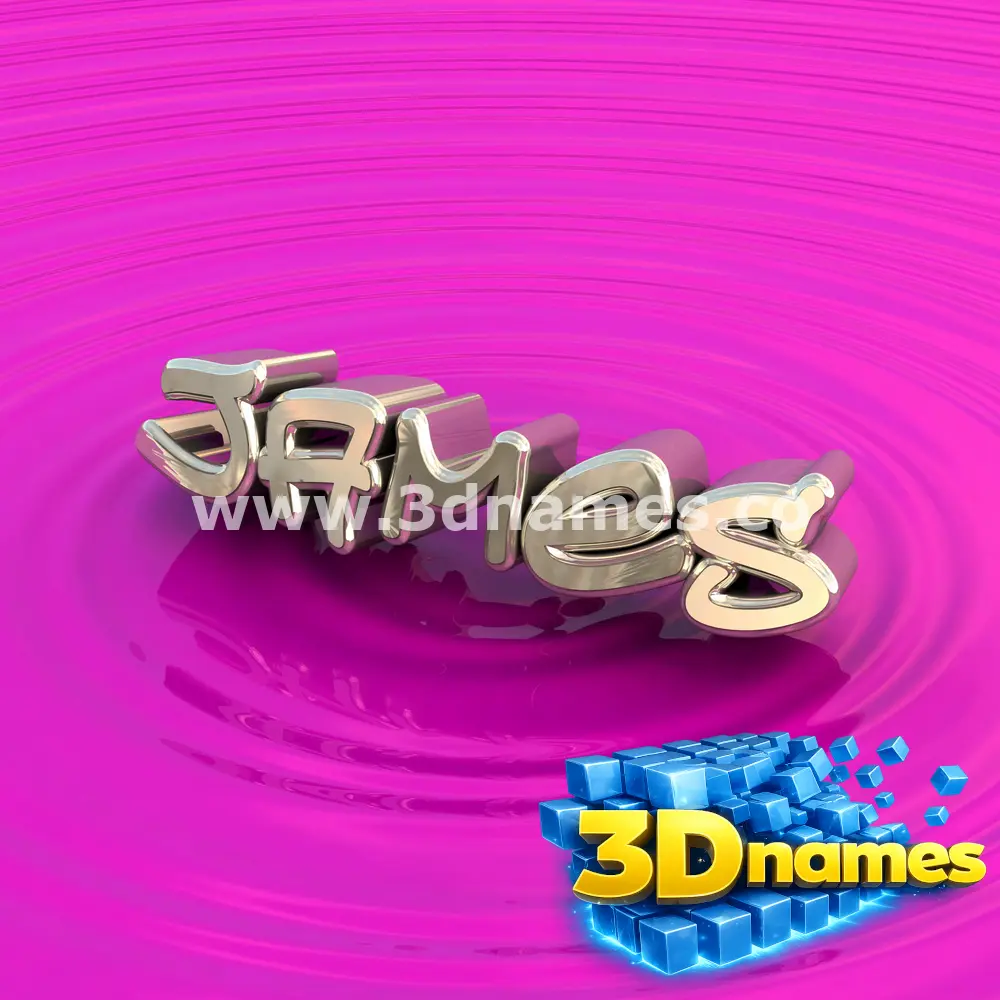 james in Pink Graffiti style - 3D name wallpaper