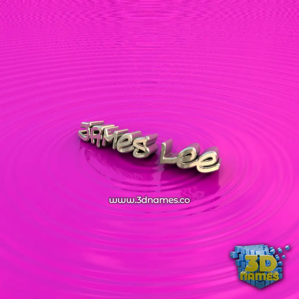 james lee in Pink Graffiti style - 3D name wallpaper